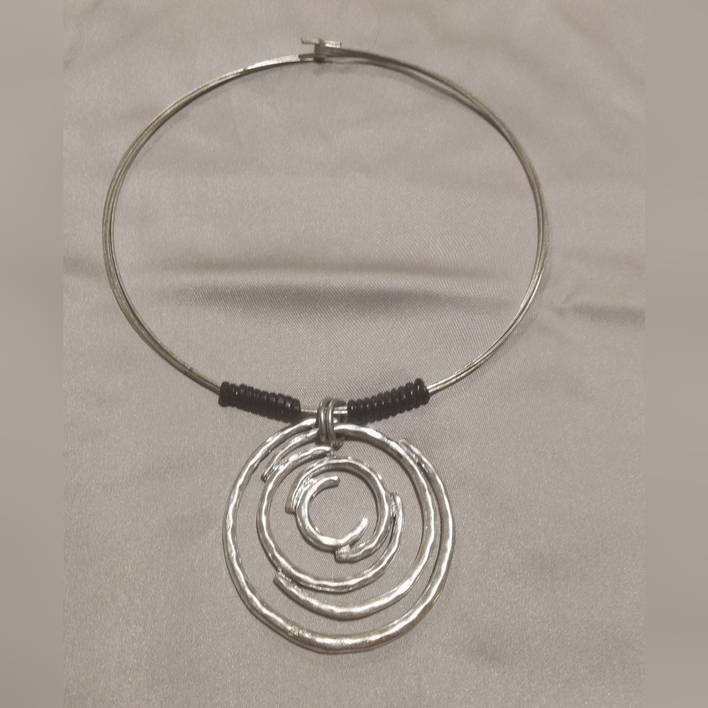 71. Swirl Silver Coil Necklace